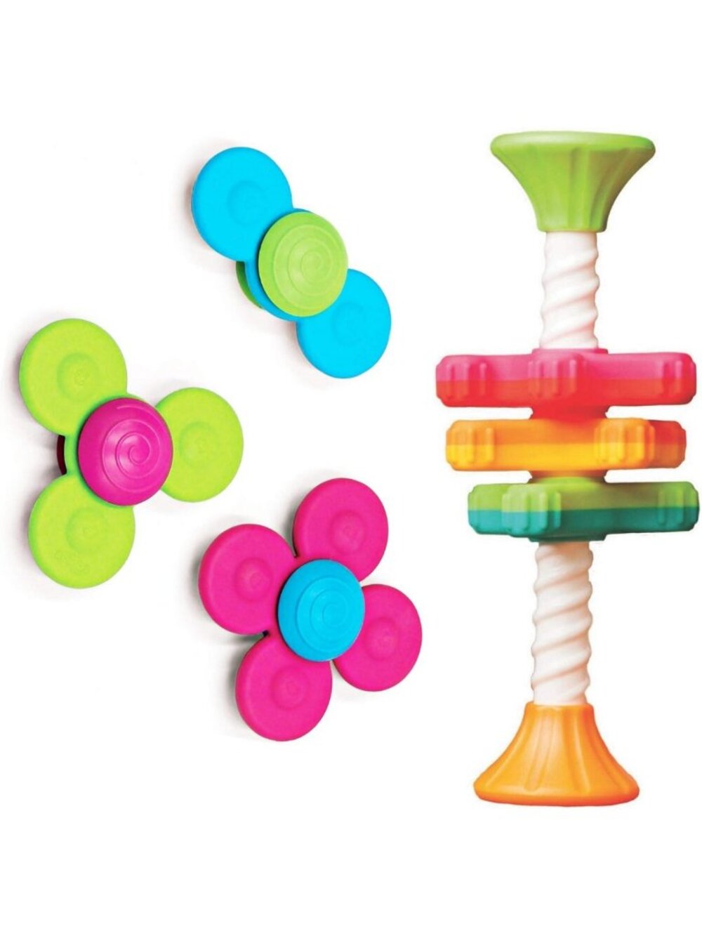 MiniSpinny & Whirly Squigz Sensory Toys for Babies & Toddlers - Fun